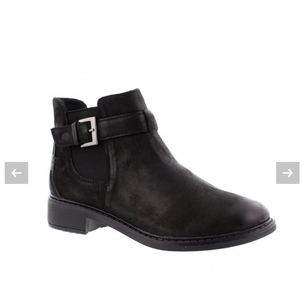 NWOB Josef Seibel Selena 17 Black Leather Boots black Nubuck 40 US 9-9.5 1299